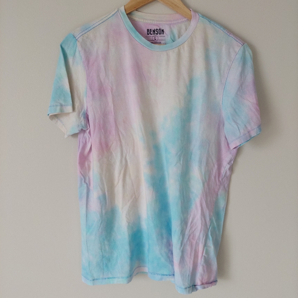 Benson Tie Dye T-Shirt, Men's Large, 100% Cotton, Made in Turkey